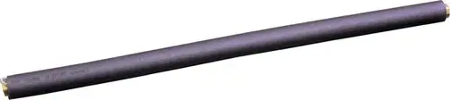 Edelstahl-Wellrohr mit Dämmung in Schwarz, gerade Form. Das Produkt von Wolf ist in einem durchgehenden Stück ohne sichtbare Verbindungen.